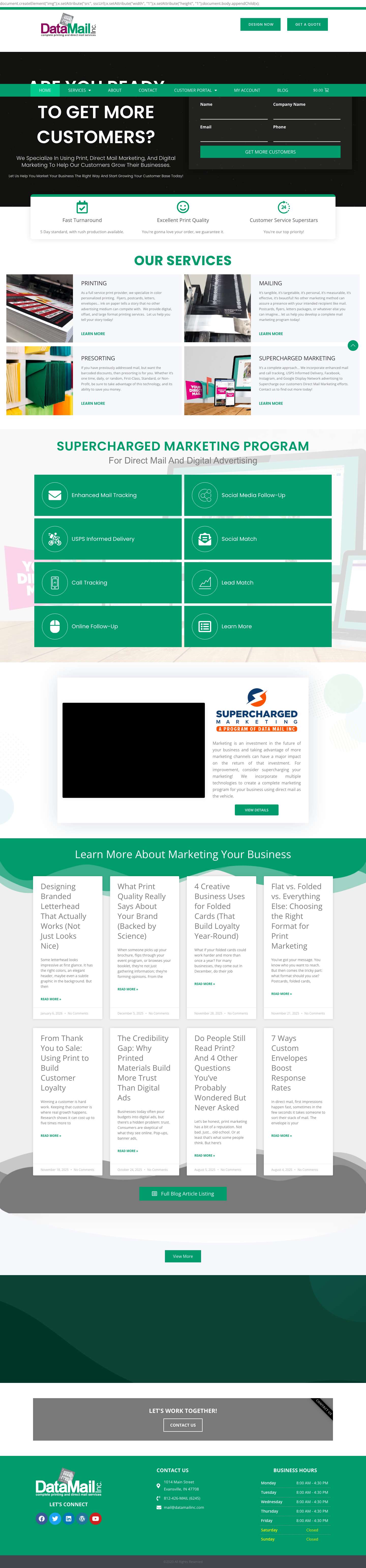 Home - Data Mail, Inc. - Full Screenshot