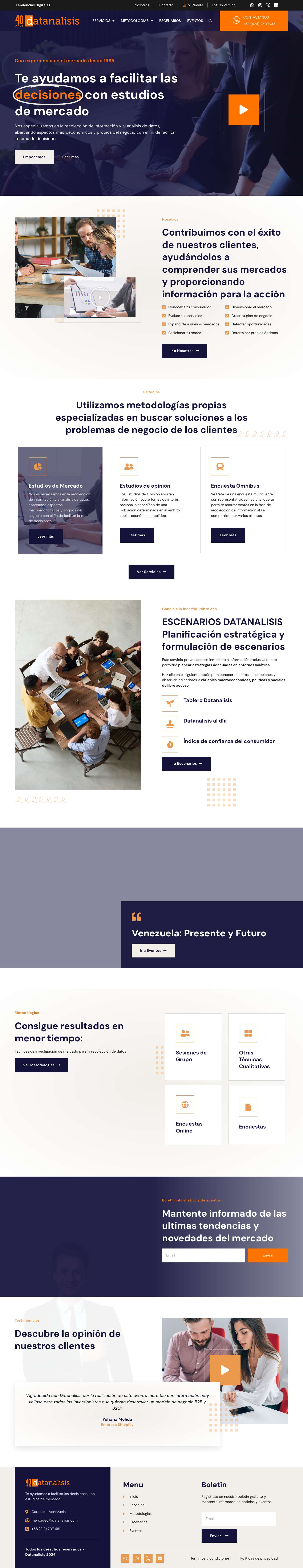 Inicio | Datanalisis - Full Screenshot