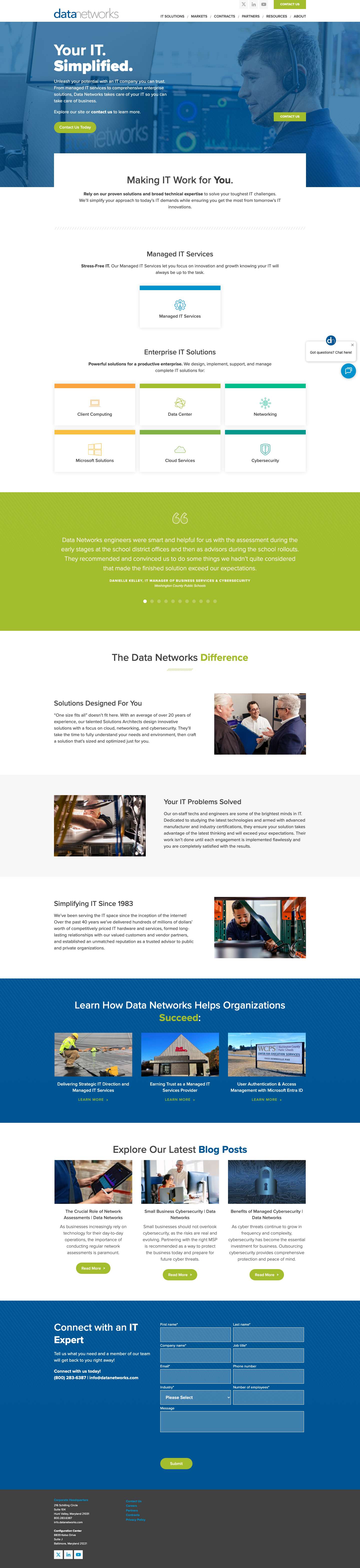 Data Networks | Simplifying Enterprise IT. - Full Screenshot