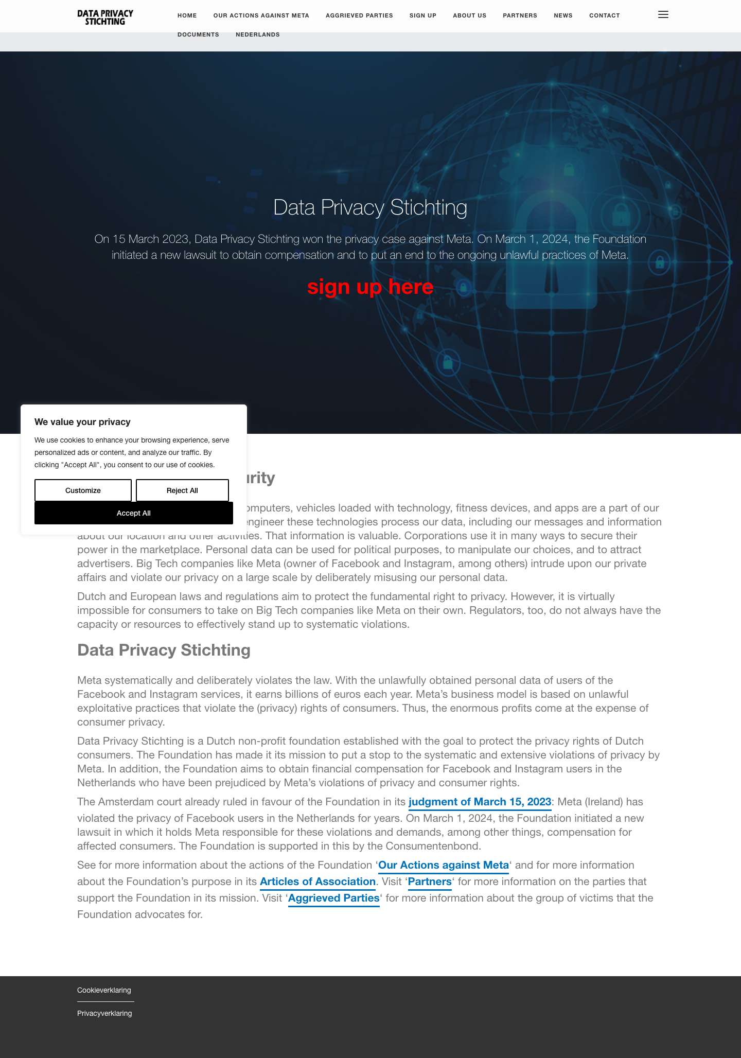 Data Privacy Stichting – Data Privacy Stichting - Full Screenshot