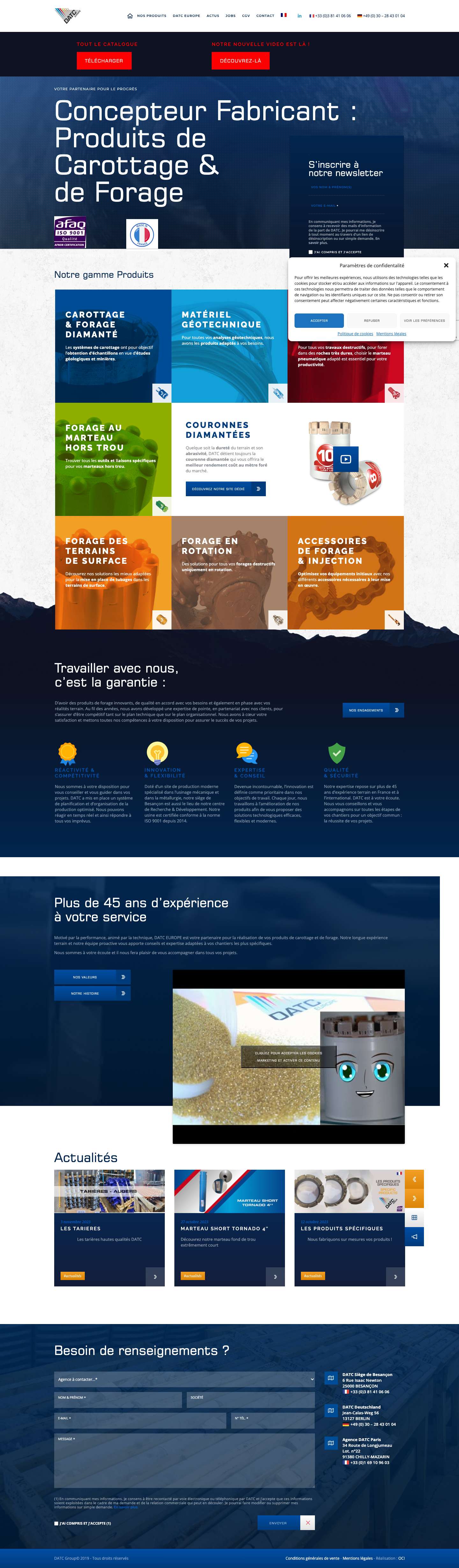 Accueil - DATC Group - Full Screenshot