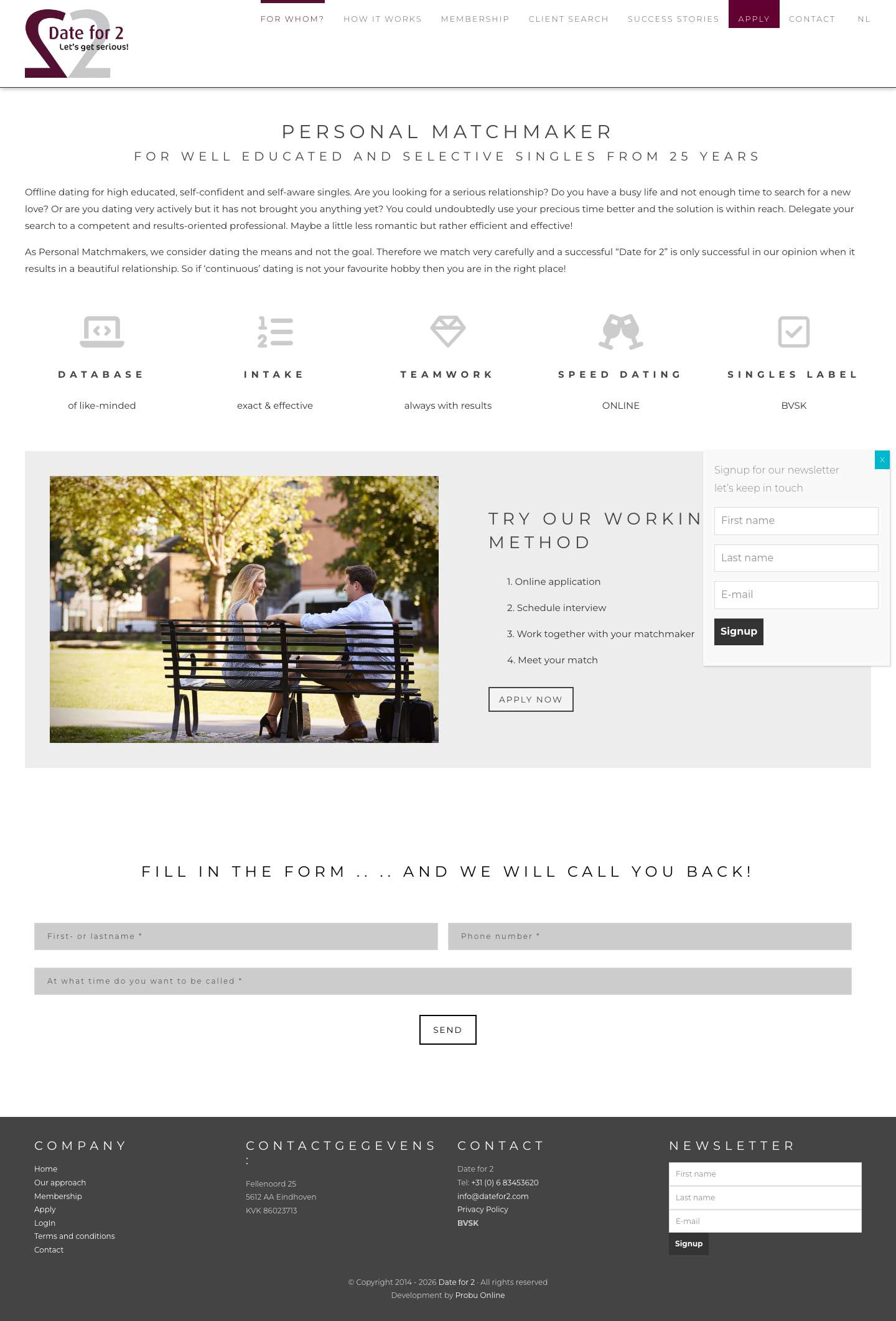 Date for 2 - Full Screenshot