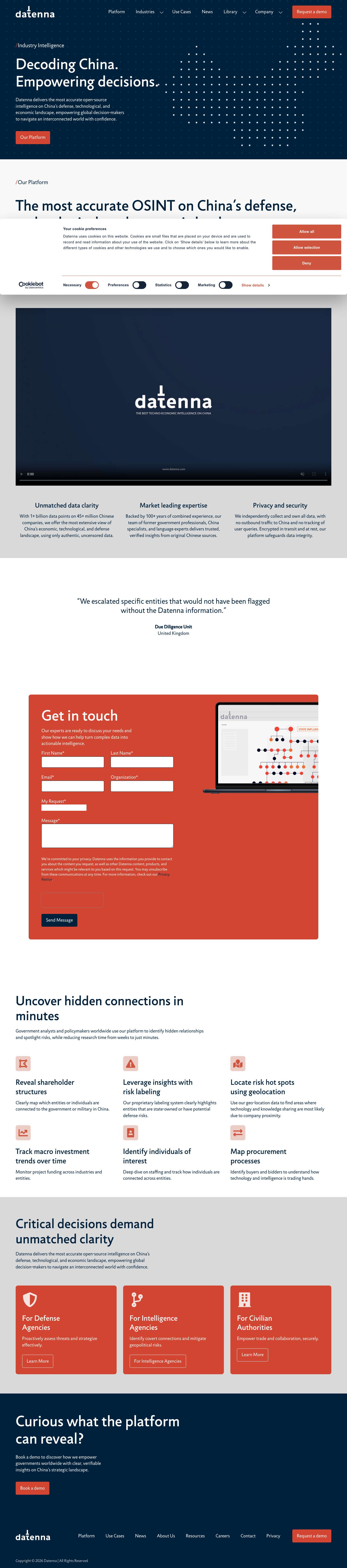 China Intelligence Solutions • Datenna - Full Screenshot