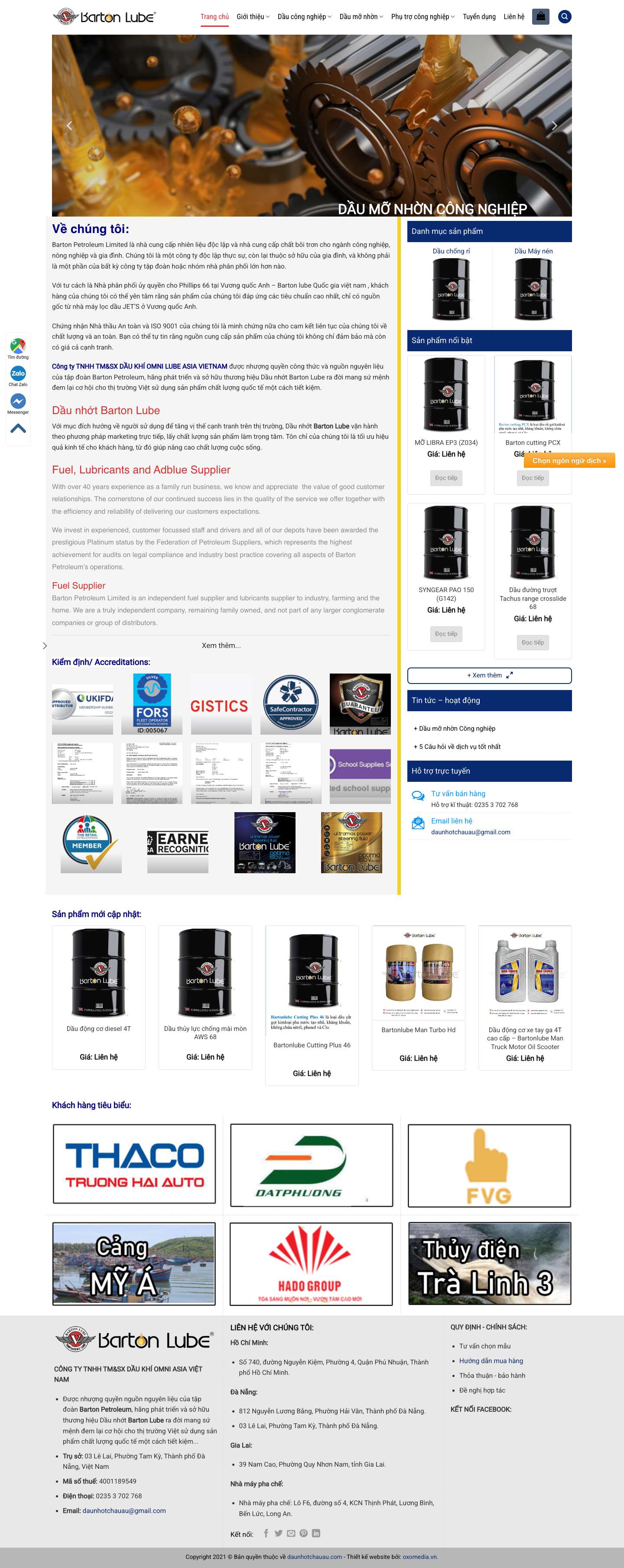 Dầu Nhớt Châu Âu - Full Screenshot