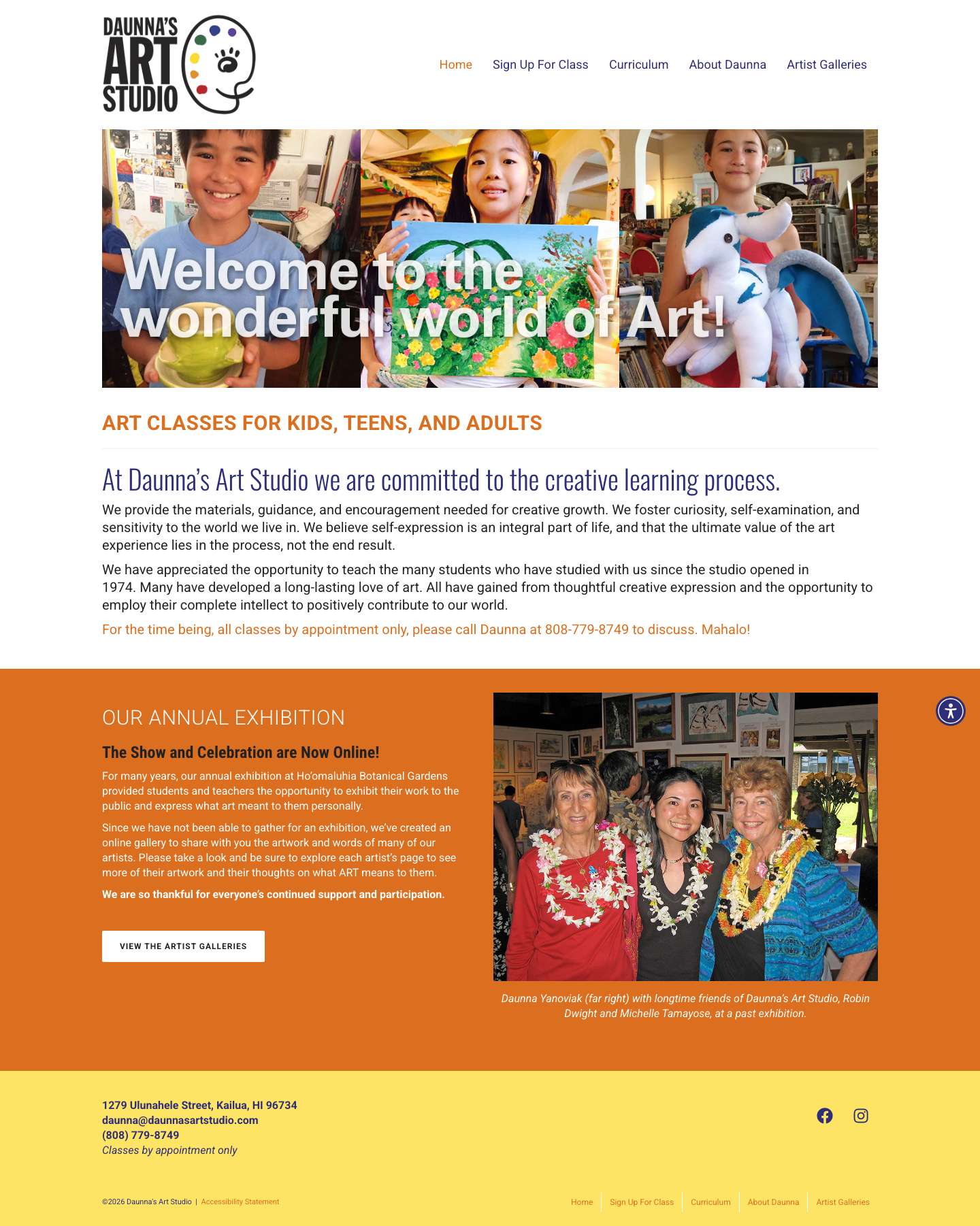 Home | Daunna's Art Studio - Full Screenshot