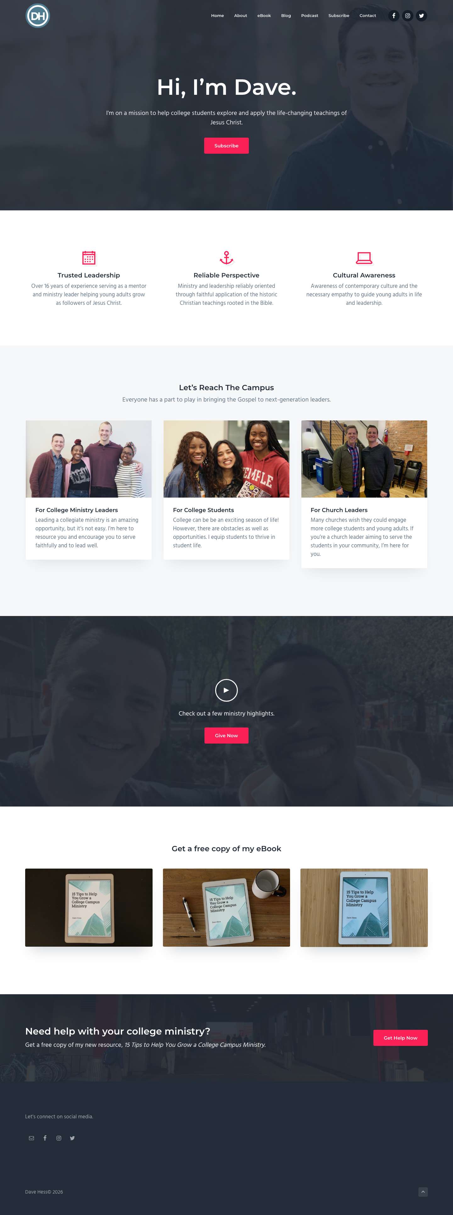 DaveHess.com - Full Screenshot