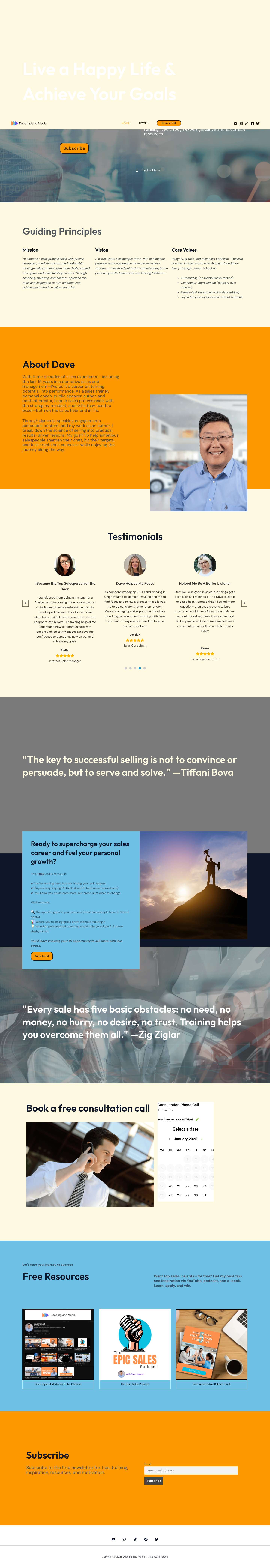 Dave Ingland Media – Digital Agency Website - Full Screenshot