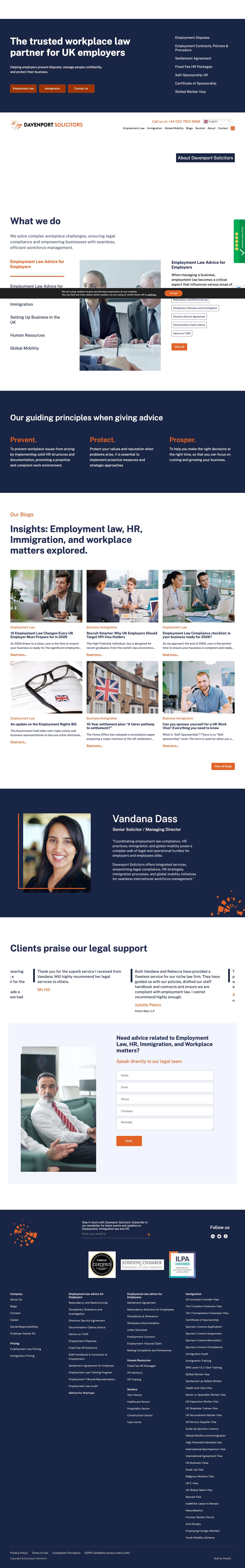 Workplace Solutions Lawyers for Businesses in the UK - Full Screenshot