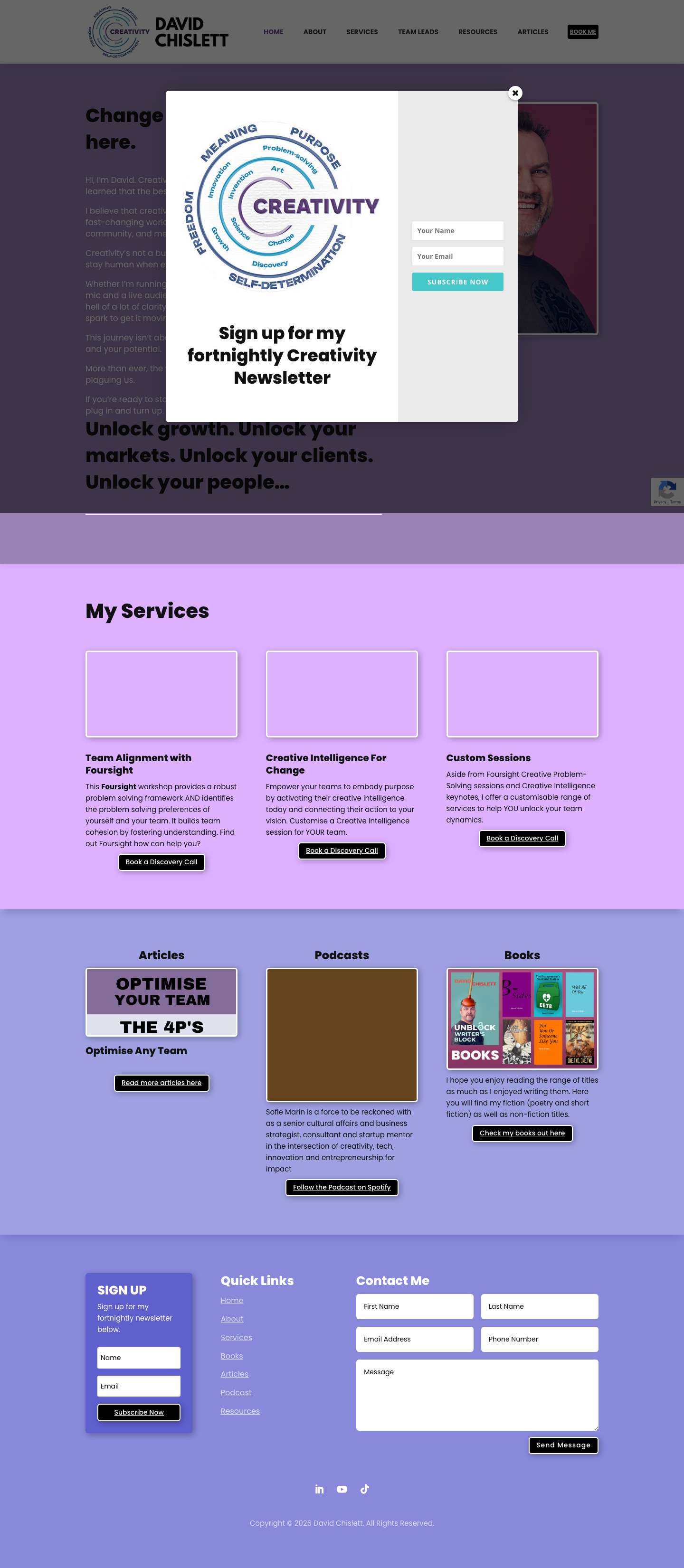 Home | David Chislett - Full Screenshot