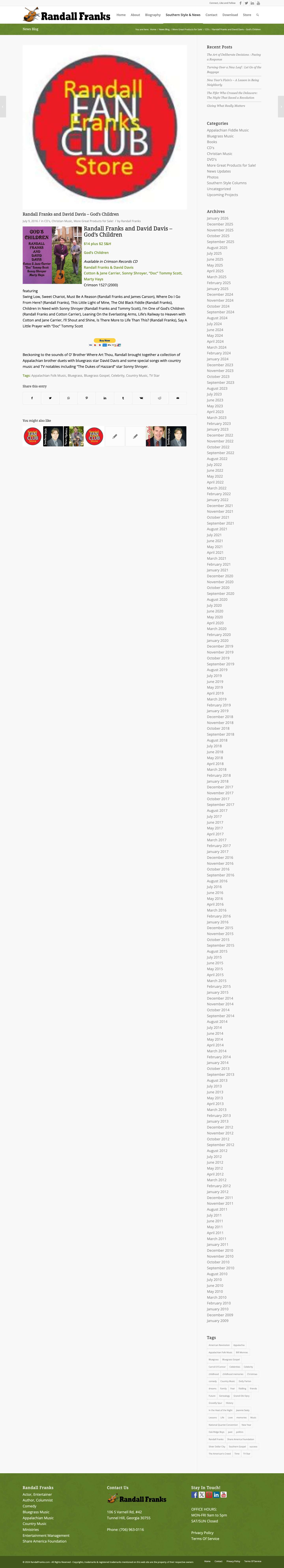 Randall Franks | God s Children - Full Screenshot