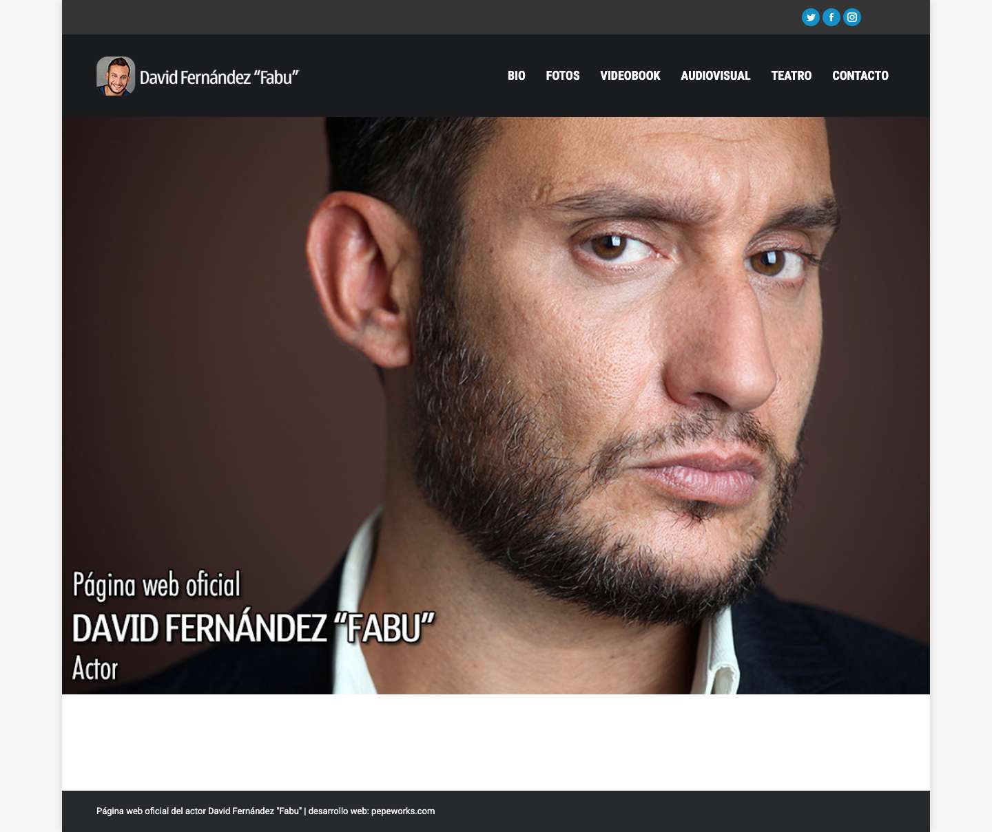 David Fernández Fabu | Actor – web oficial del actor David Fernández Fabu - Full Screenshot