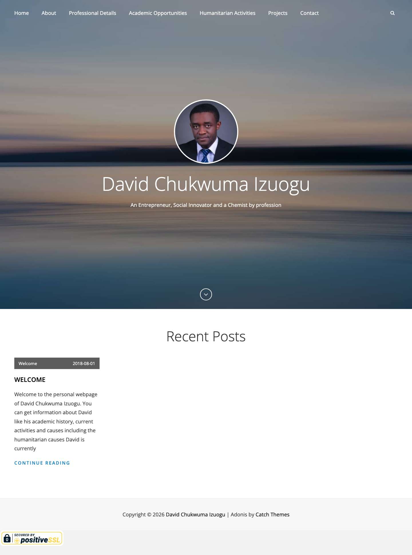 David Chukwuma Izuogu – An Entrepreneur, Social Innovator and a Chemist by profession - Full Screenshot