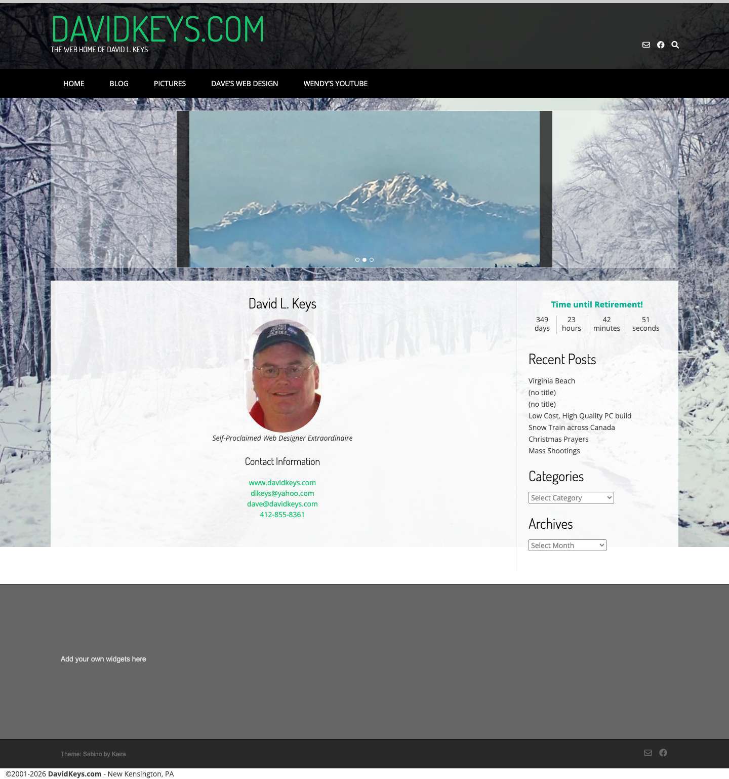 DavidKeys.com – the web home of David L. Keys - Full Screenshot