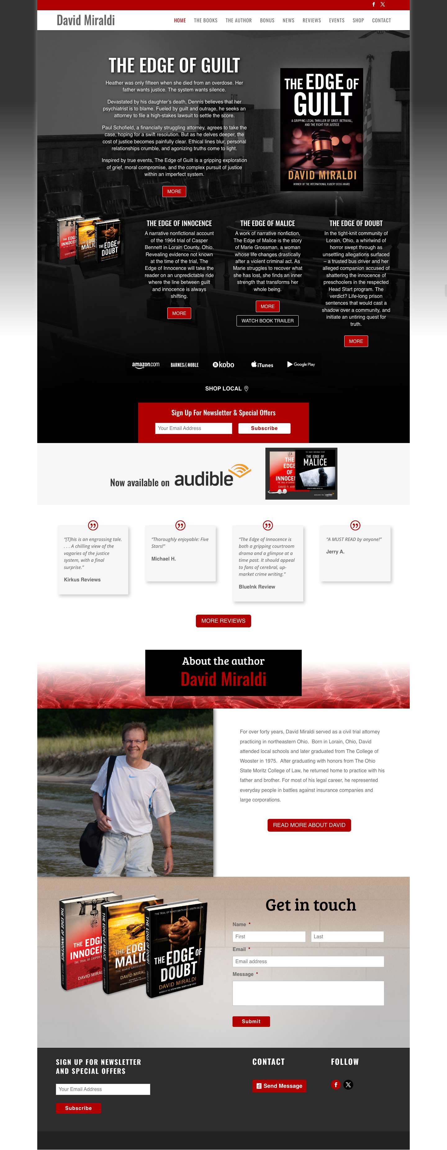 THE EDGE OF INNOCENCE | David Miraldi | Buy Online + Local - Full Screenshot