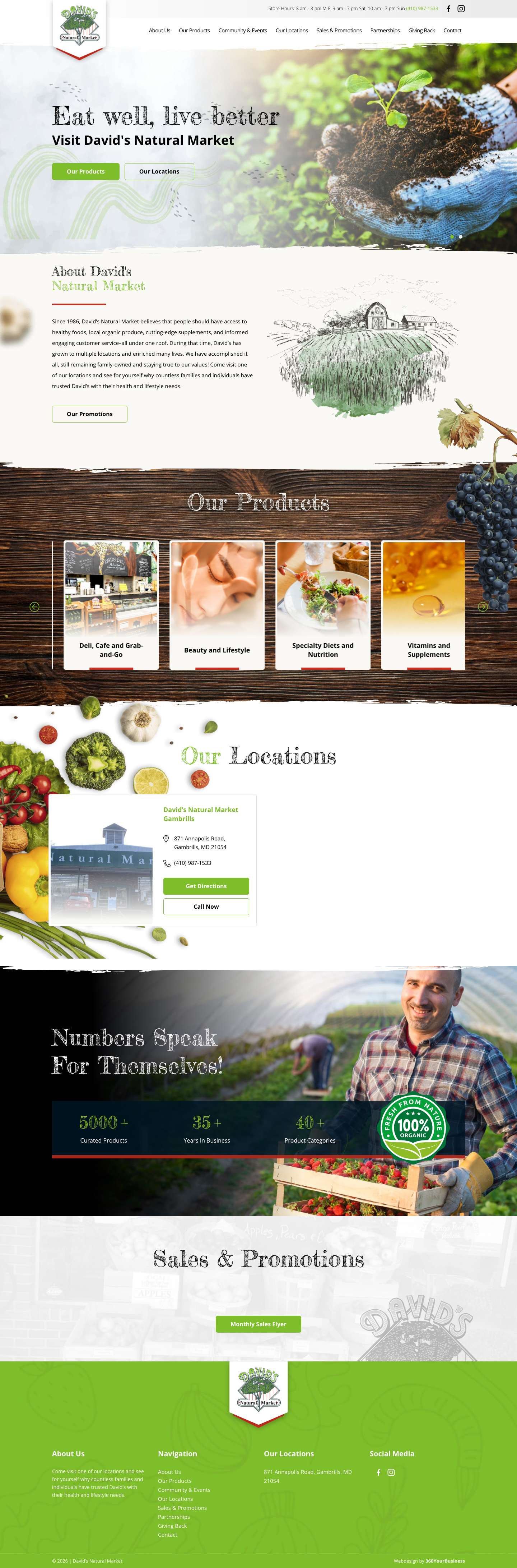 David’s Natural Market David’s Natural Market – Kolejna witryna oparta na WordPressie - Full Screenshot