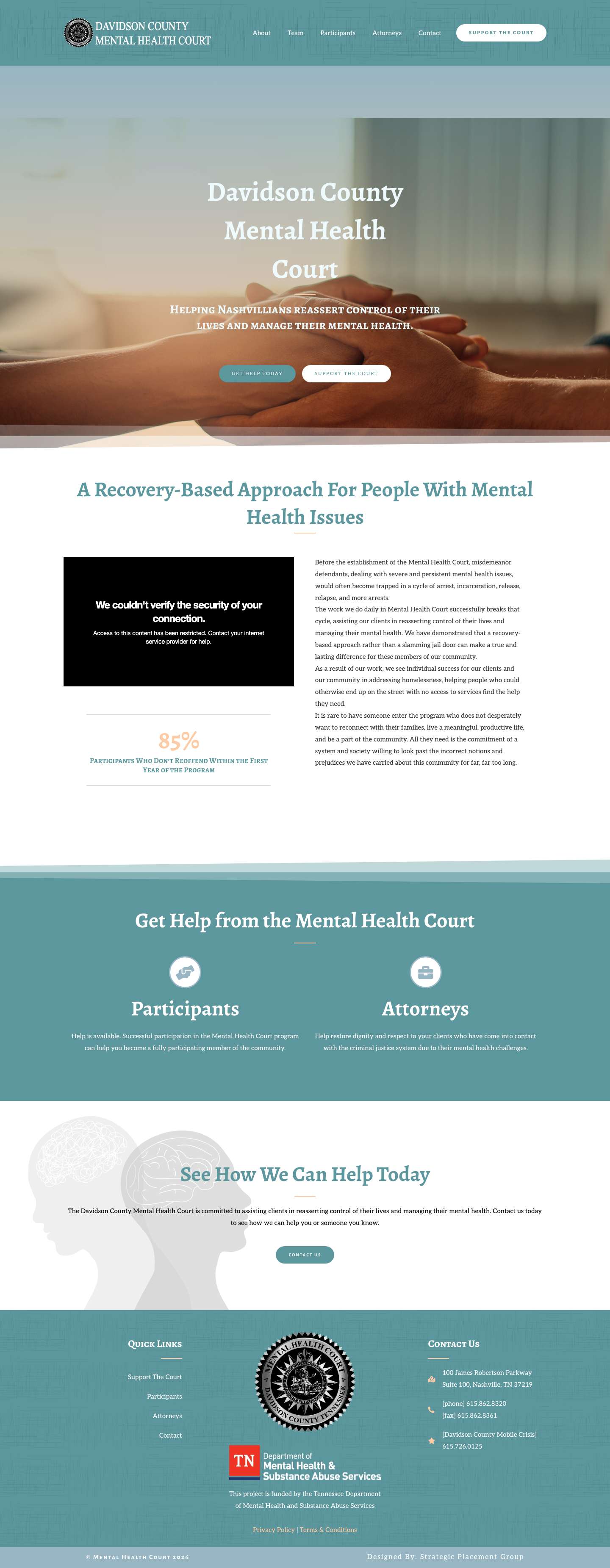 Davidson County Mental Health Court | Serving Those with Mental Health Challenges in Nashville - Full Screenshot