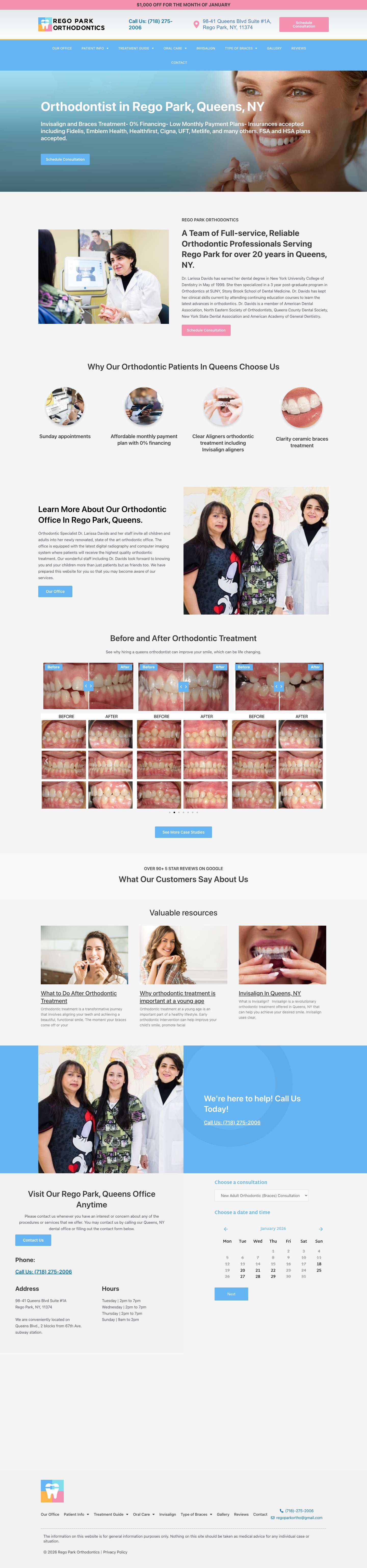 Orthodontics in Queens, NY | Rego Park Orthodontics - Full Screenshot
