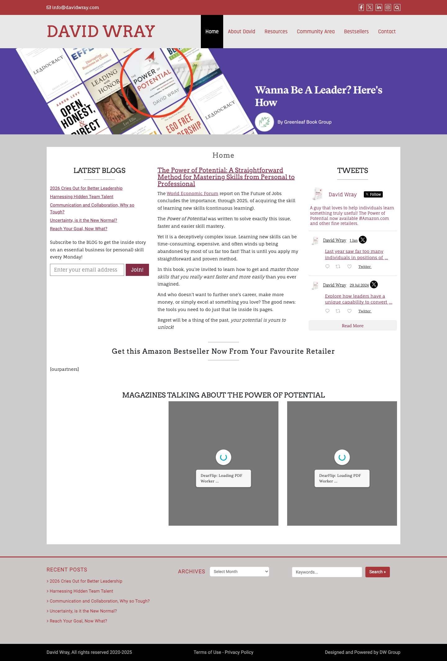 Home – David Wray - Full Screenshot