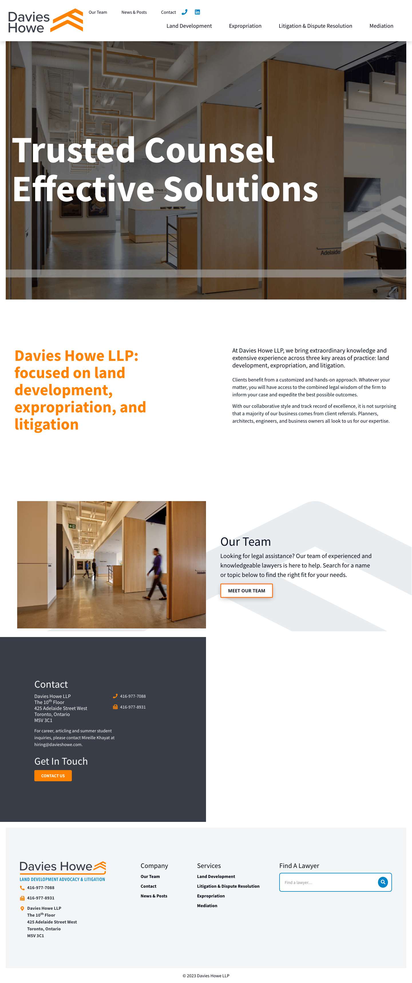 Home - Davies Howe LLP - Full Screenshot