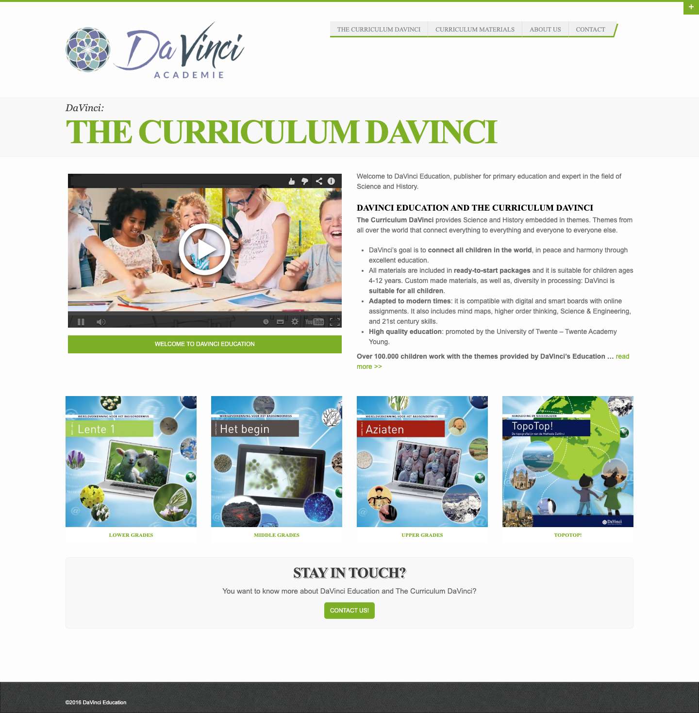 DaVinci Education | Publisher for primary education and expert in the field of science and history - Full Screenshot