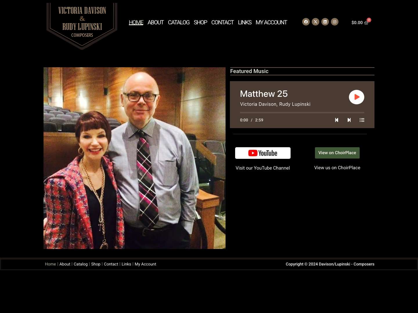Victoria Davison & Rudy Lupinski Composers - Full Screenshot
