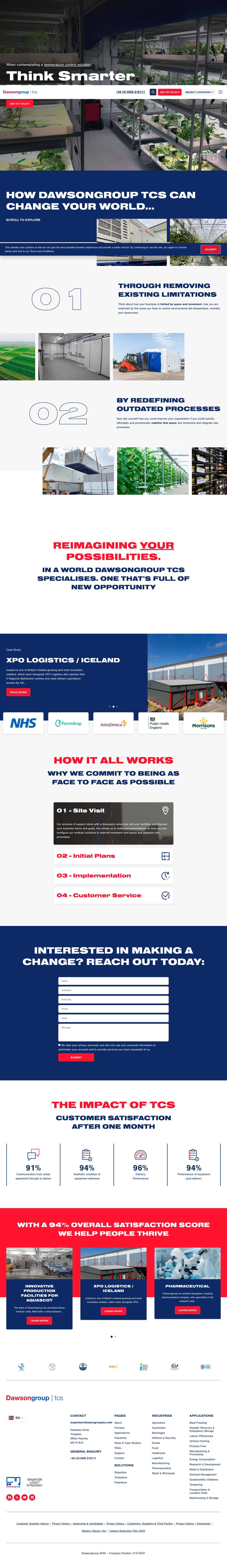 Temperature Control Solutions | Dawsongroup - Full Screenshot