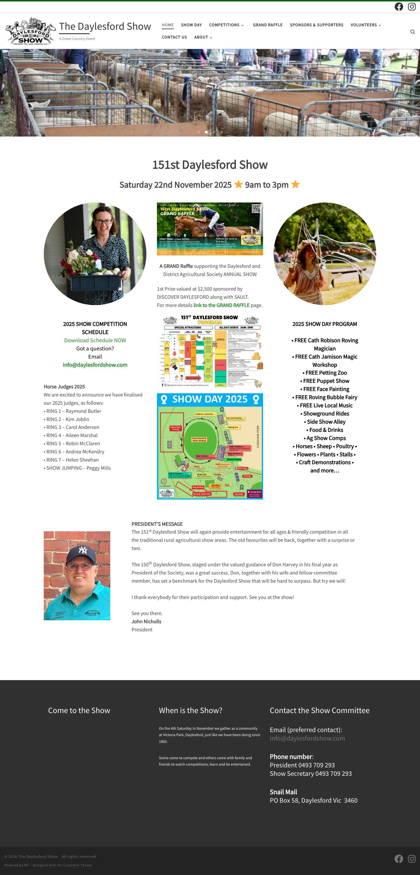 Home - The Daylesford Show - Full Screenshot