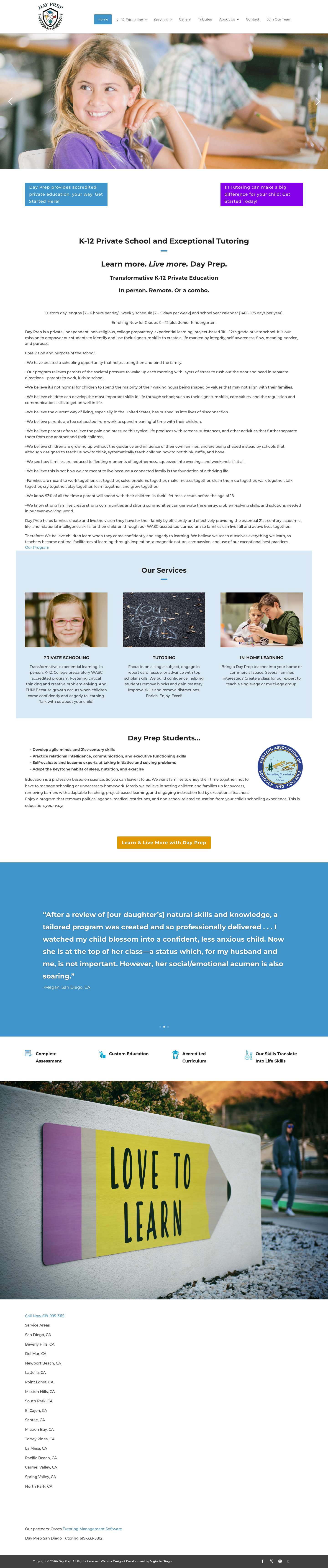 Cara Day | Tutoring in San Diego, CATutoring in San Diego, CA - Full Screenshot