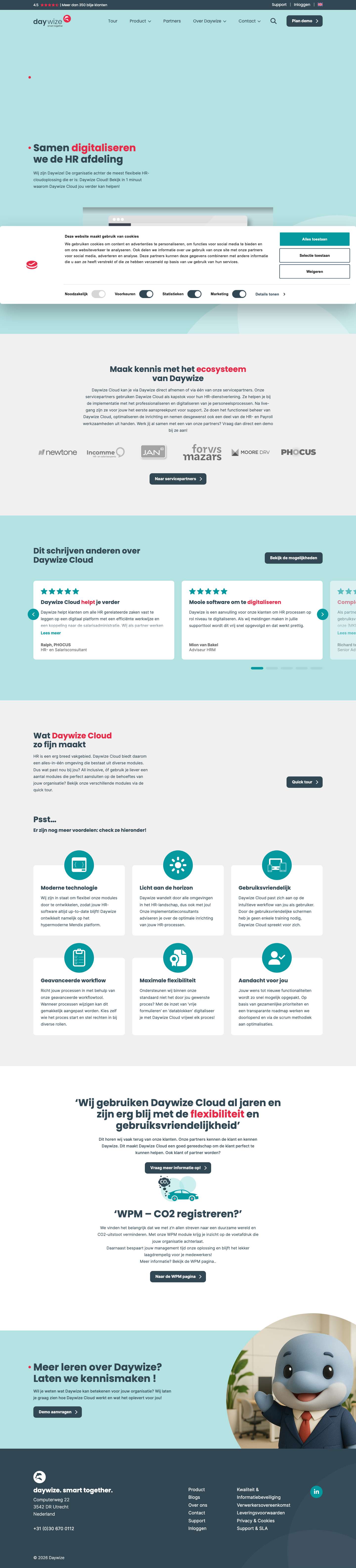 Welkom bij Daywize - Daywize Cloud - Full Screenshot