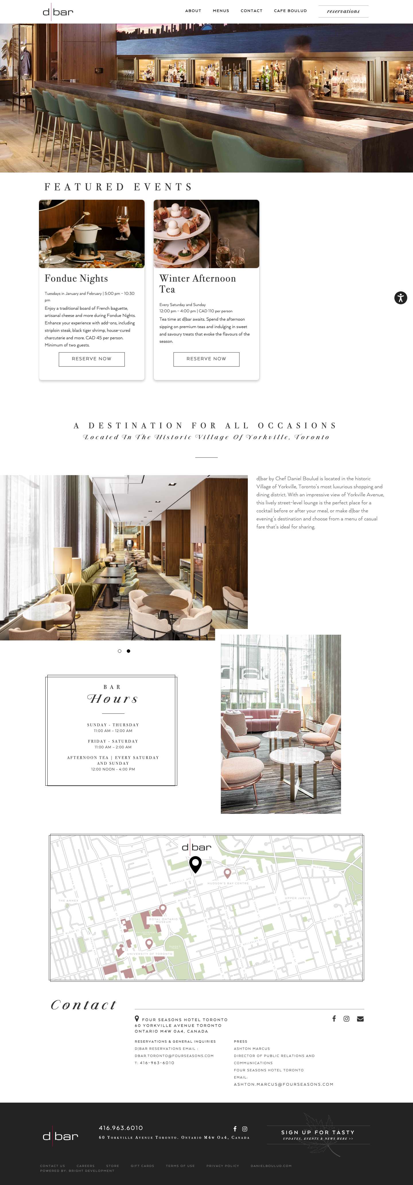 d|Bar | Toronto Bar & Lounge | Chef Daniel Boulud - Full Screenshot