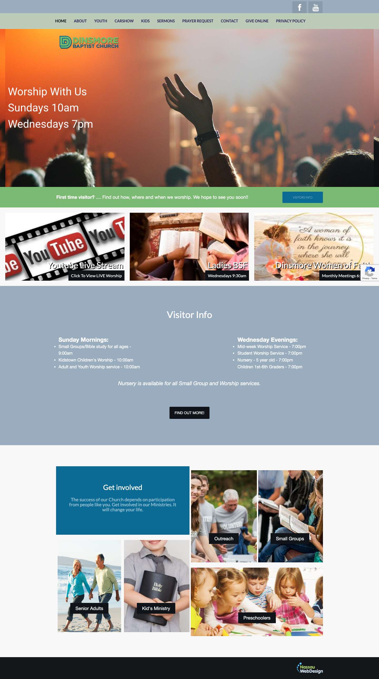 Home - Dinsmore Baptist Church - Full Screenshot