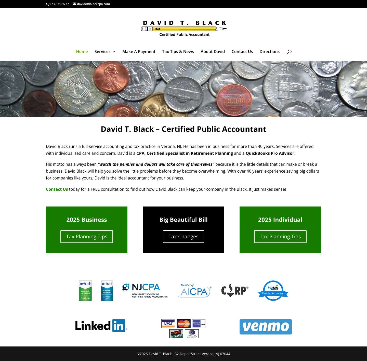 Home - David T Black CPA - Full Screenshot