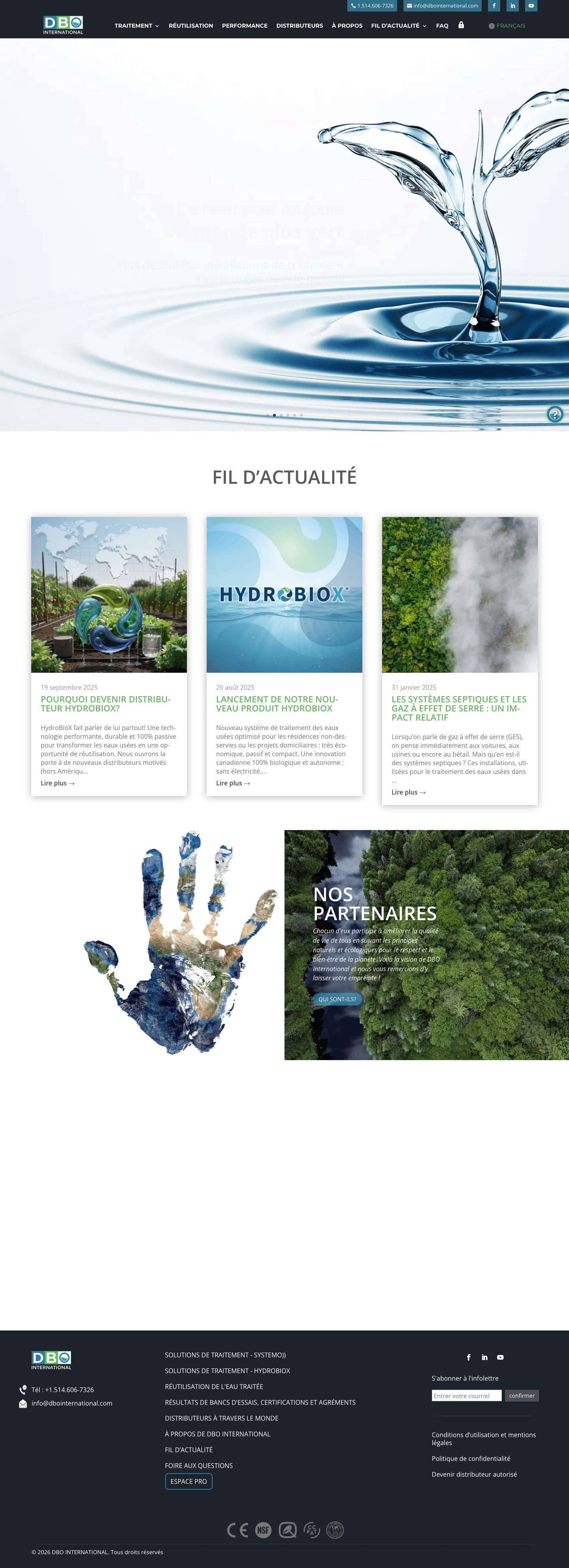 Accueil - dbointernational.com - Full Screenshot