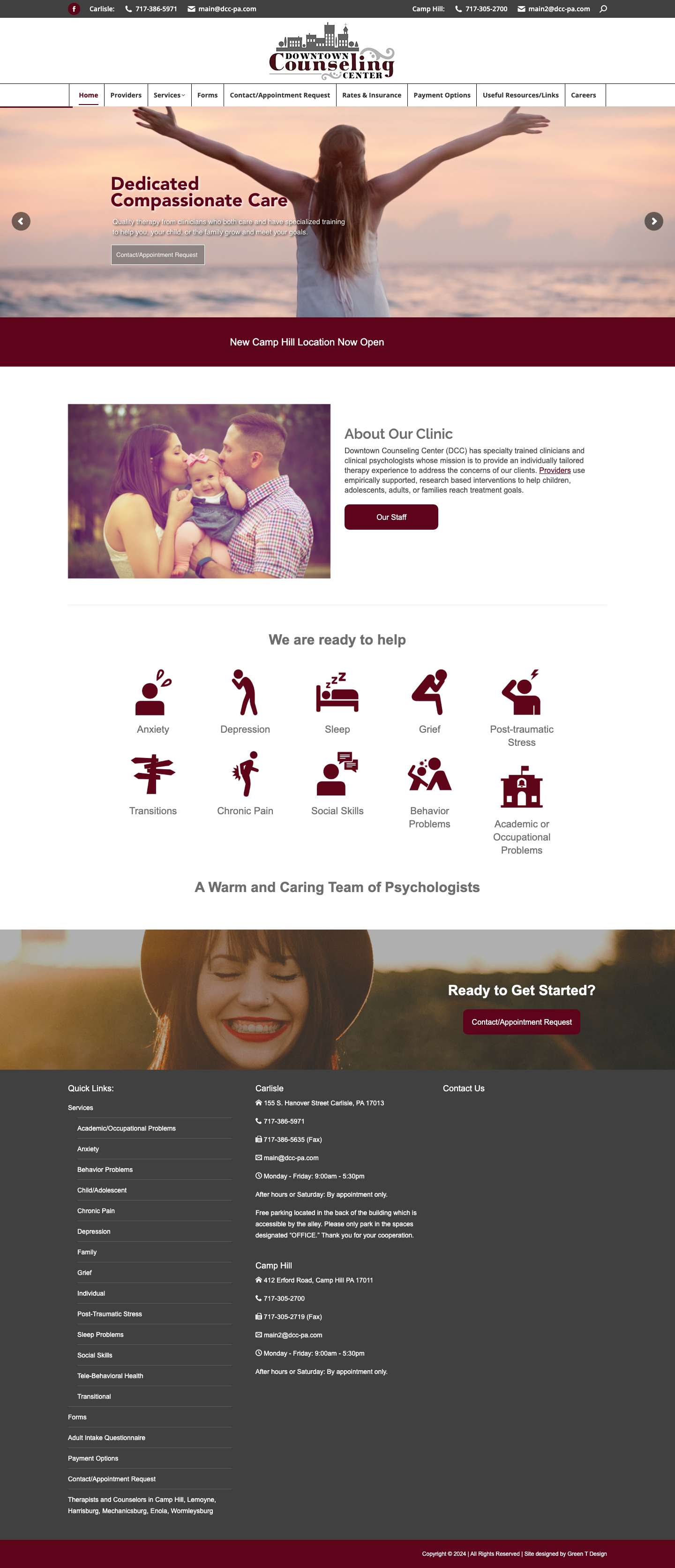 Downtown Counseling Center - Full Screenshot