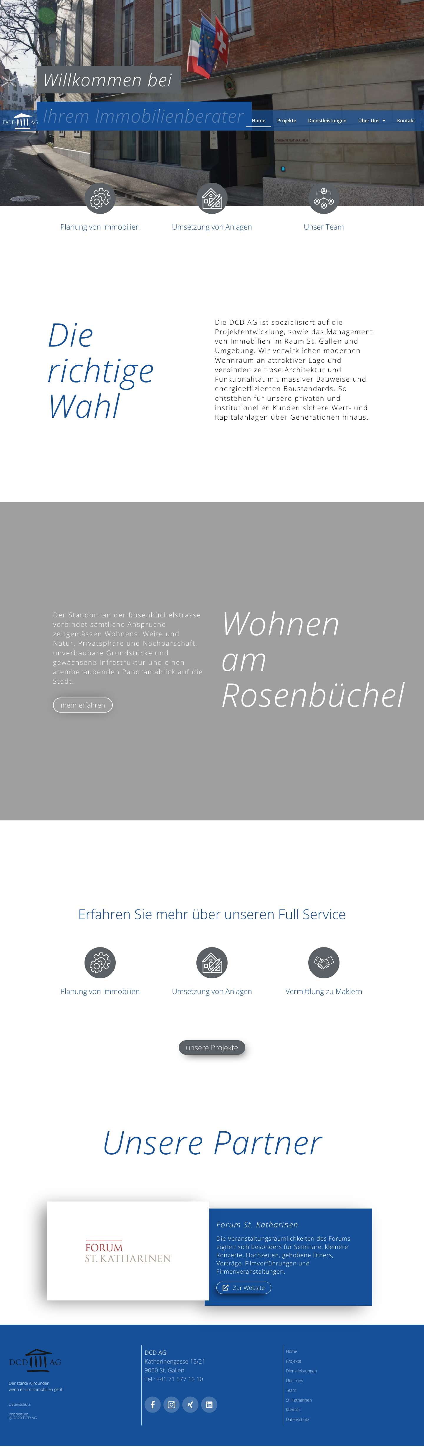 Home - DCD AG - Ihr starker Partner, wenn es um Immobilien geht. - Full Screenshot