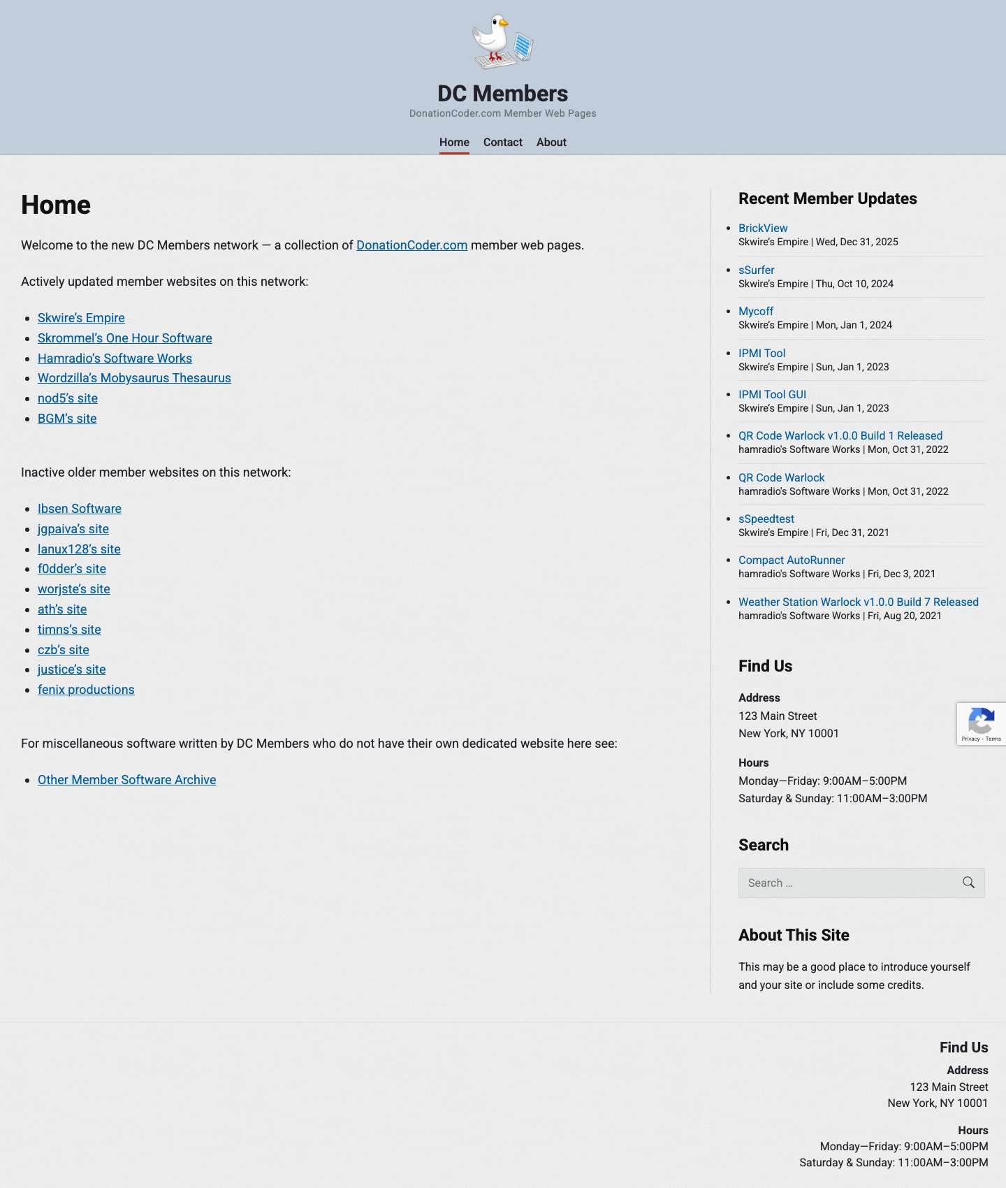 DC Members – DonationCoder.com Member Web Pages - Full Screenshot