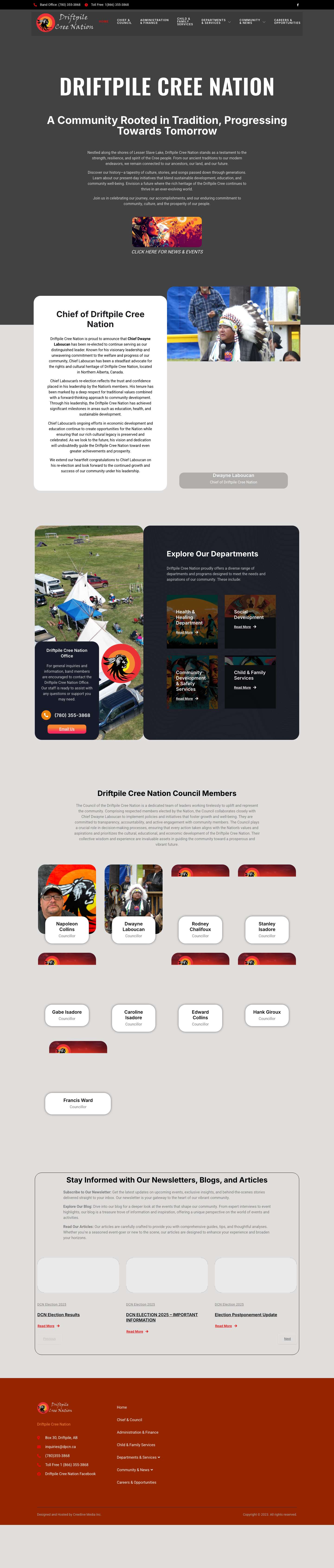 Driftpile Cree Nation – Tansi - Full Screenshot