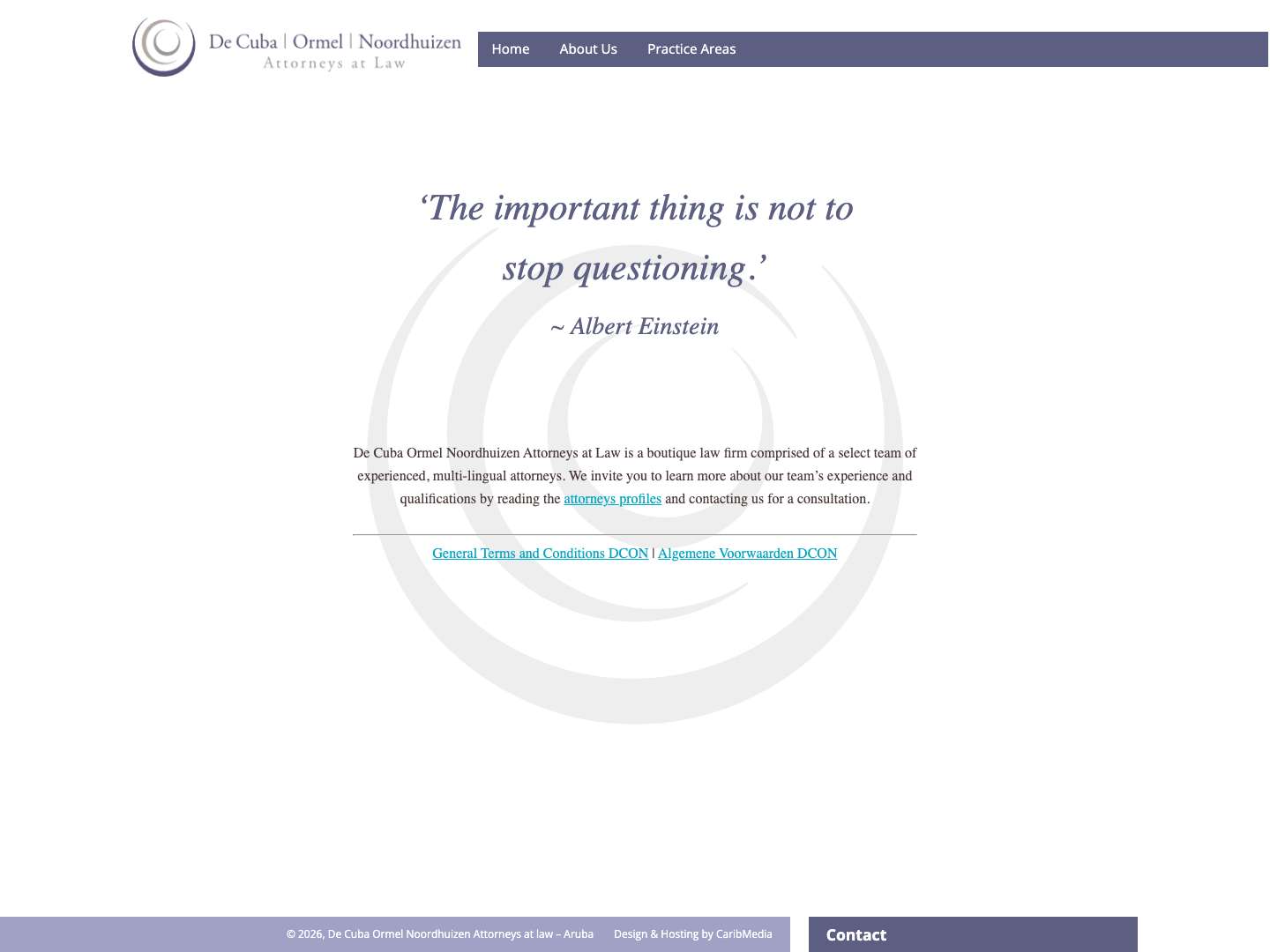 DCON Law | Aruba Corporate law - Full Screenshot