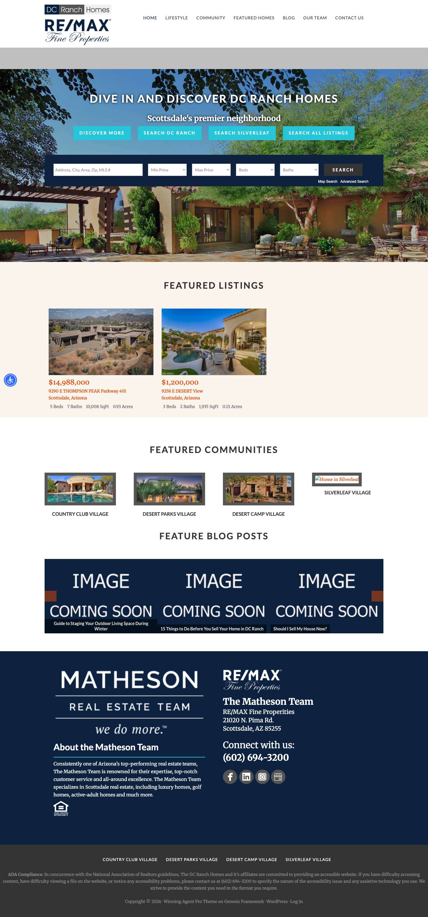 DC Ranch Homes For Sale | Scottsdale's Premier Community - DC Ranch Homes - Full Screenshot