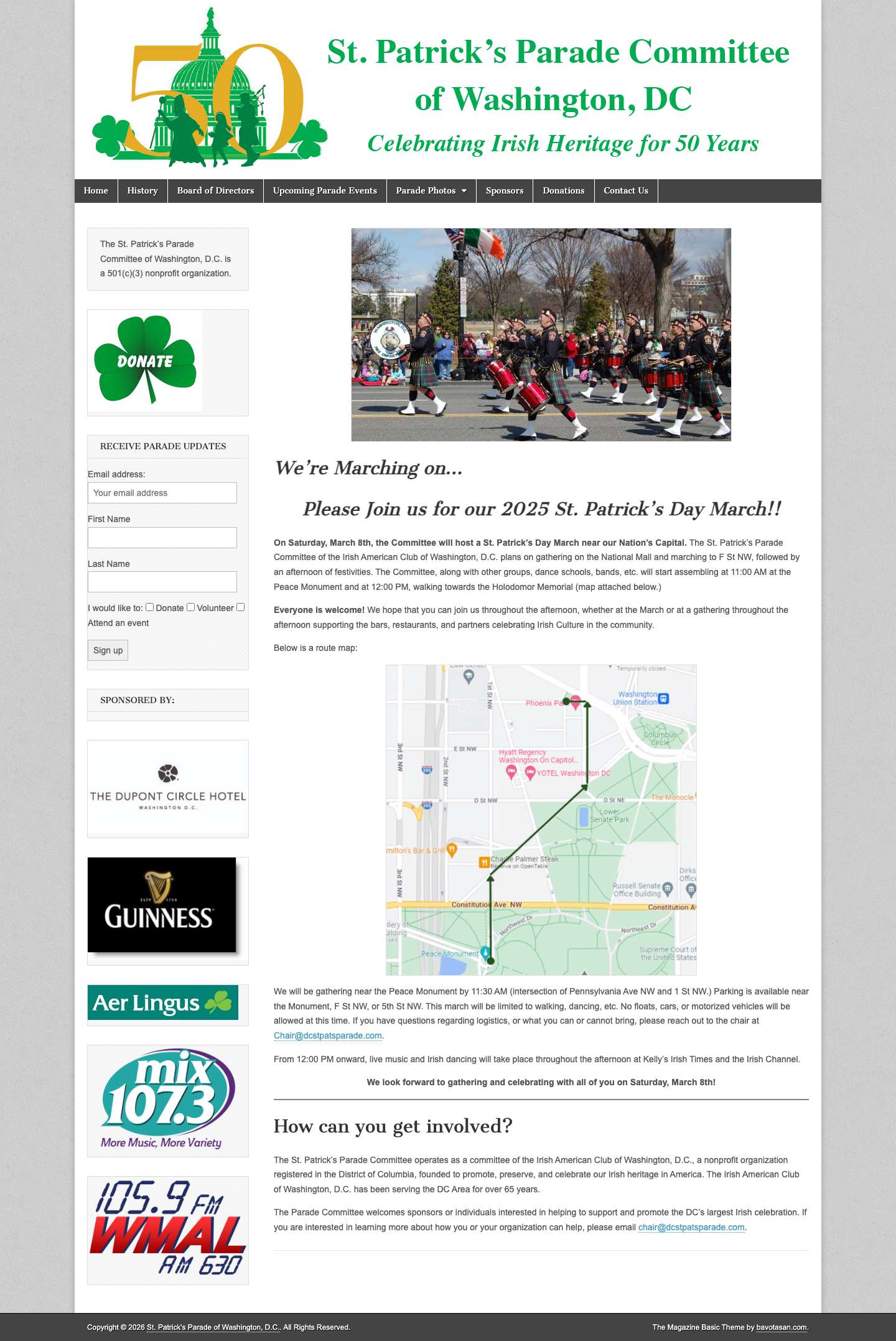 - St. Patrick's Parade of Washington, D.C. - Full Screenshot