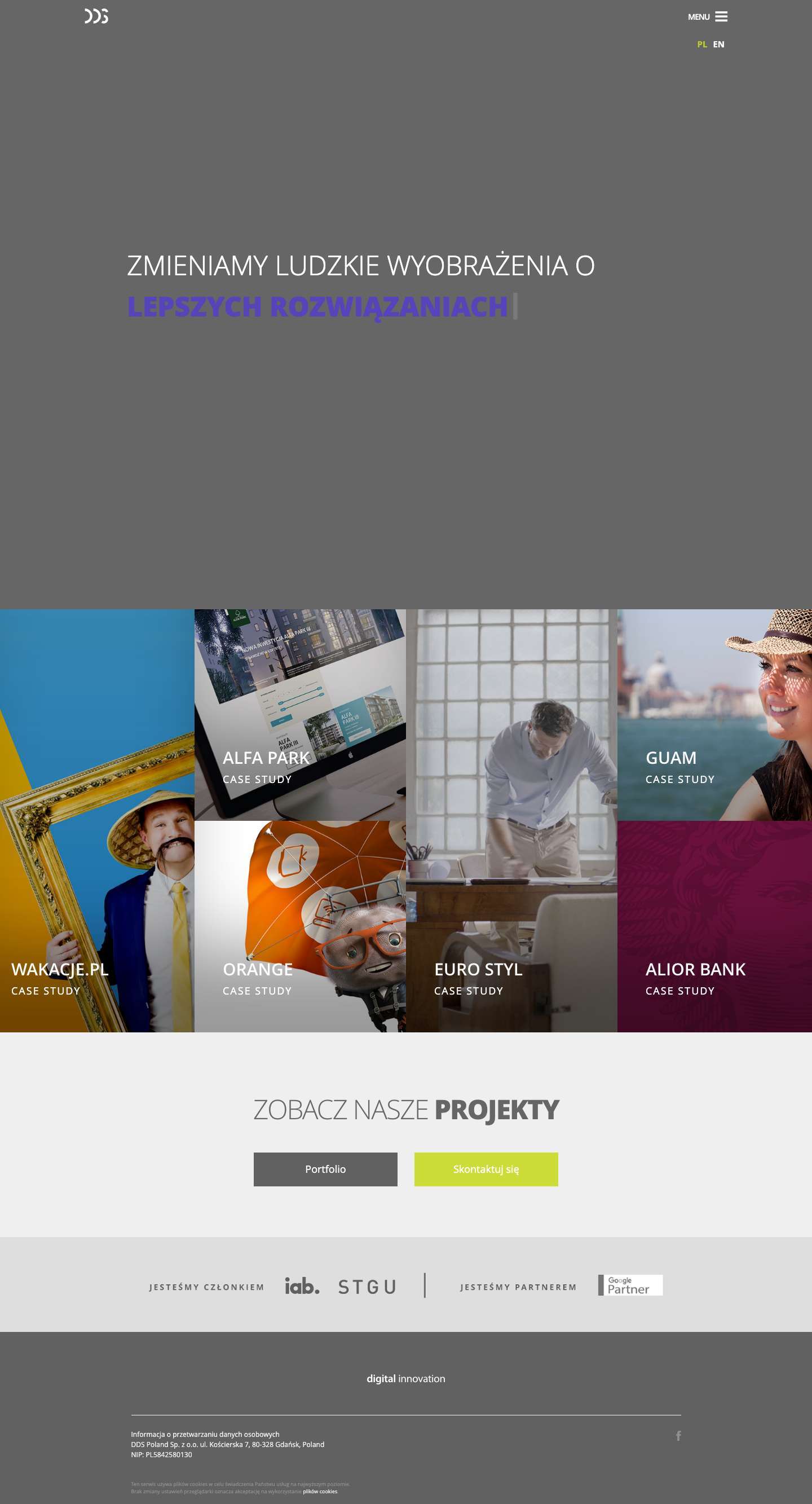 Agencja interaktywna DDS Poland Gdańsk, Gdynia, Trójmiasto - Full Screenshot