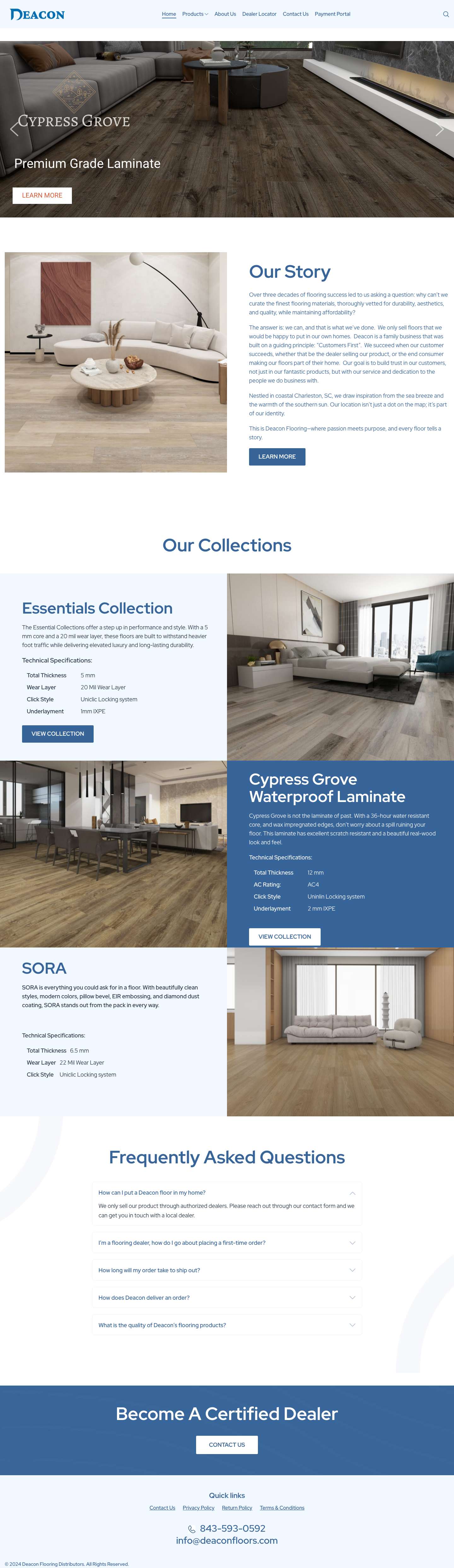 Deacon Flooring - Full Screenshot