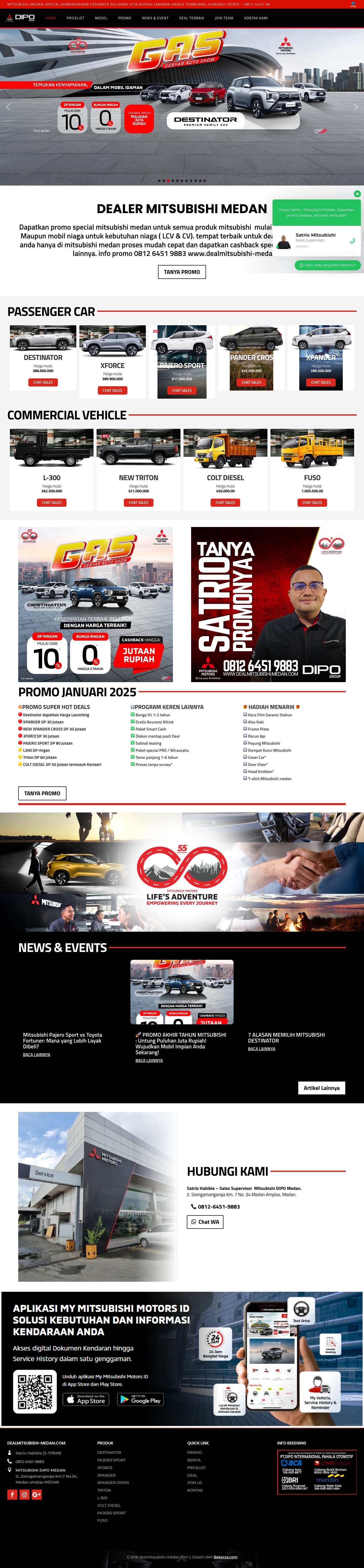 Mitsubishi Medan - Dealer Mitsubishi Medan 0812 6451 9883 - Full Screenshot