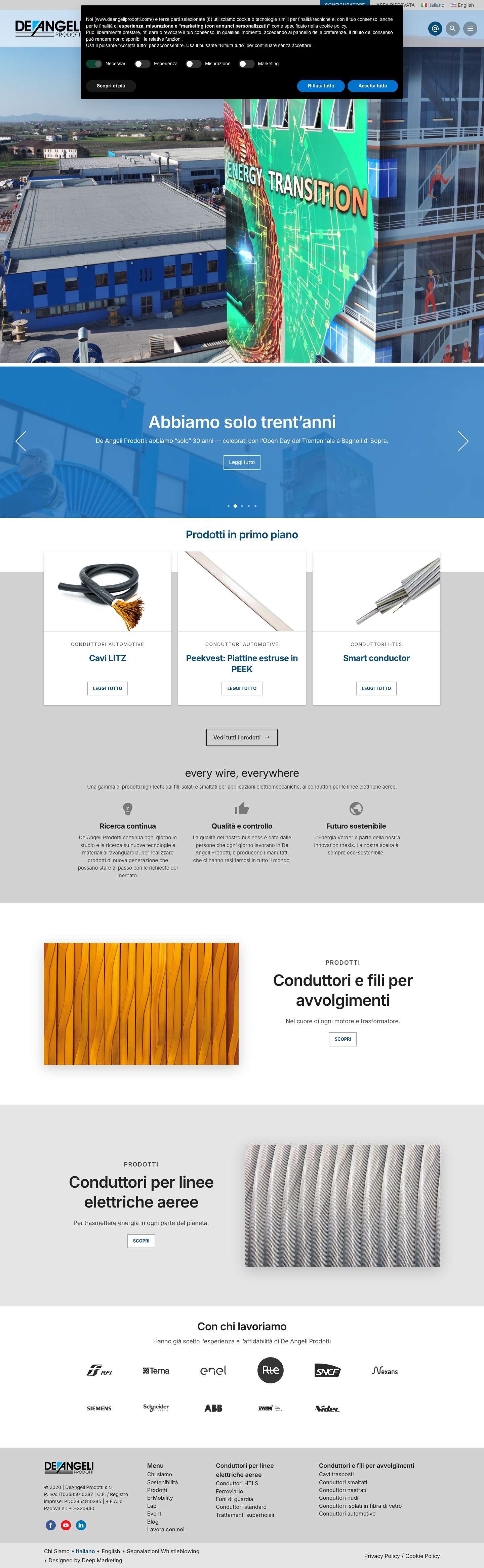 De Angeli Prodotti - Every wire, everywhere - Full Screenshot