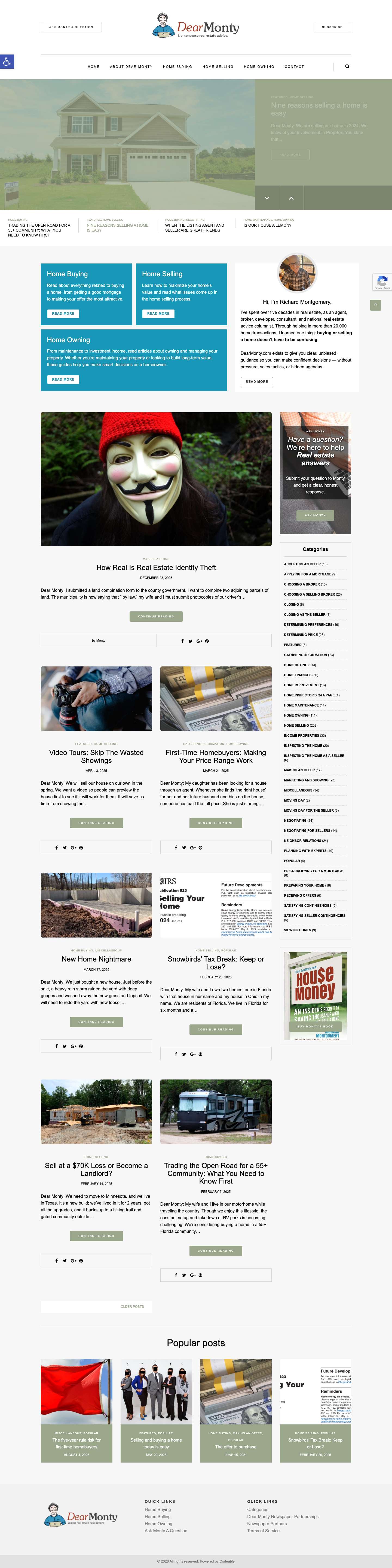 Dear Monty - Logical Real Estate Help OptionsAccessibility ToolsIncrease TextDecrease Text - Full Screenshot