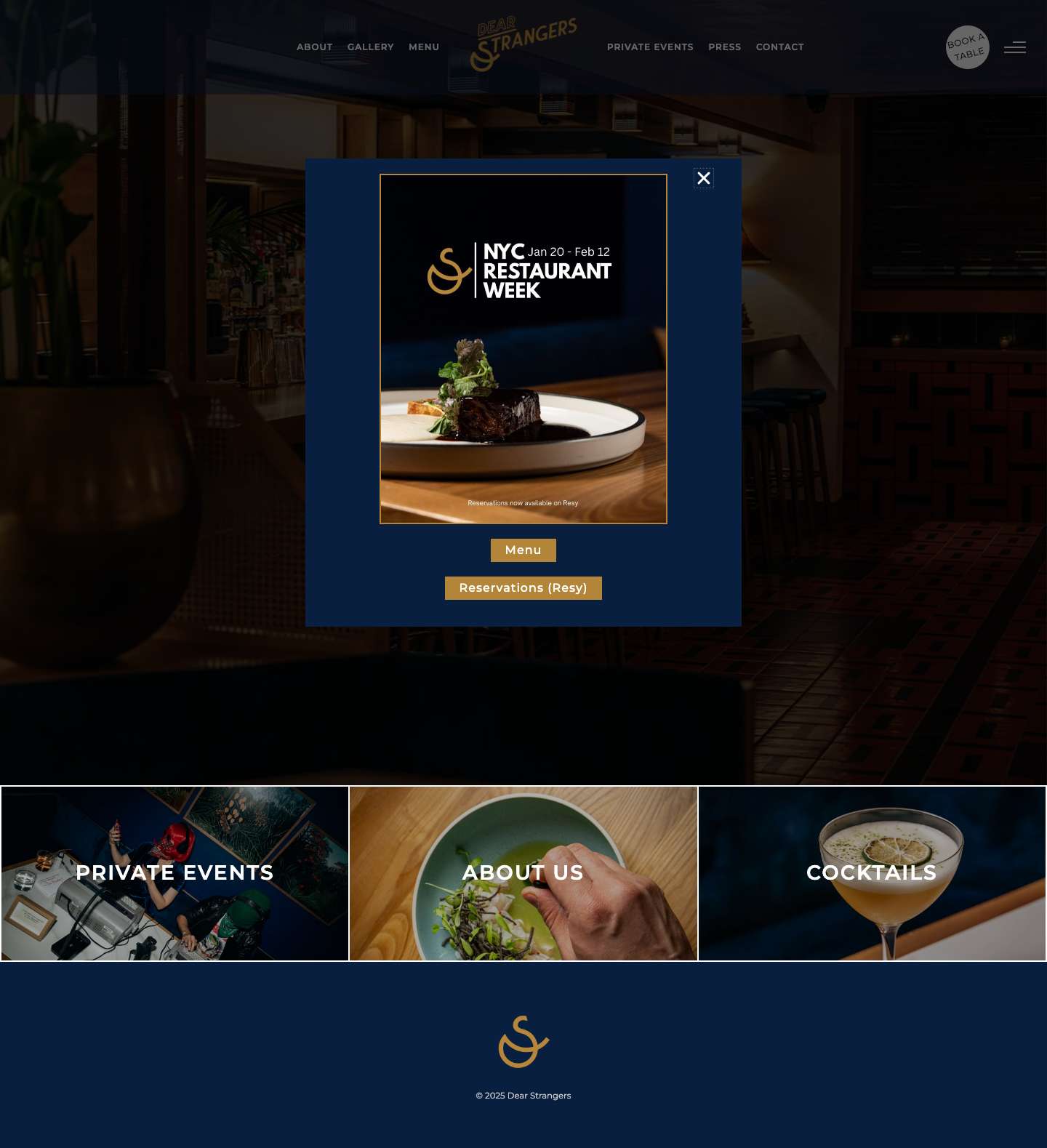 Dear Strangers - Latin Inspired modern American restaurant and cocktail bar in New York City - Full Screenshot