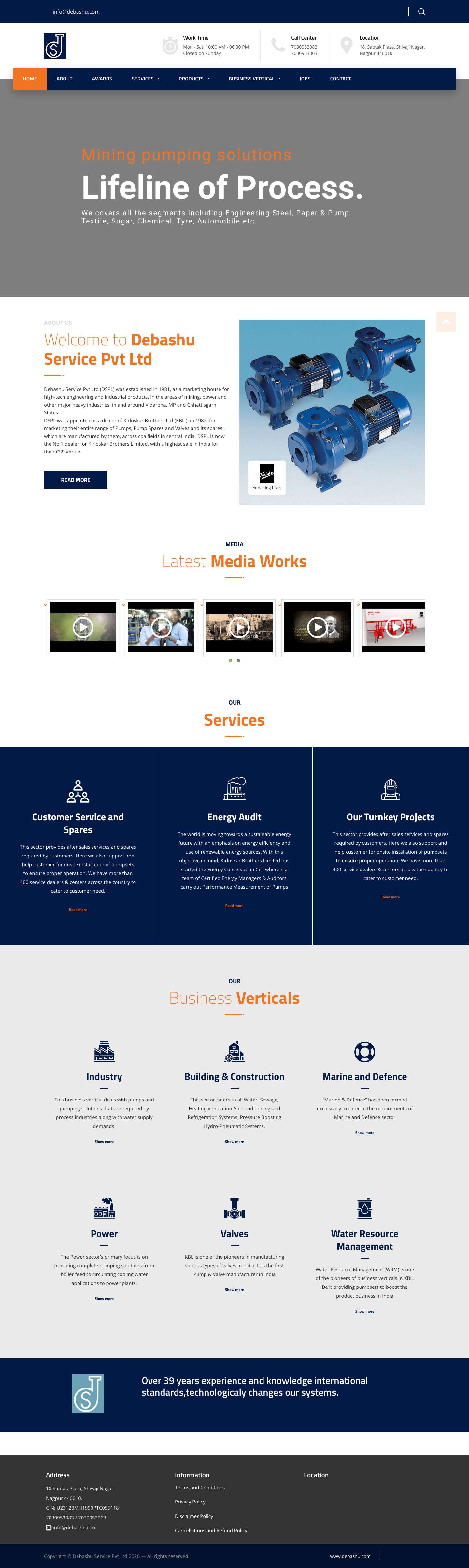 Debashu – High tech engineer product marketing company - Full Screenshot