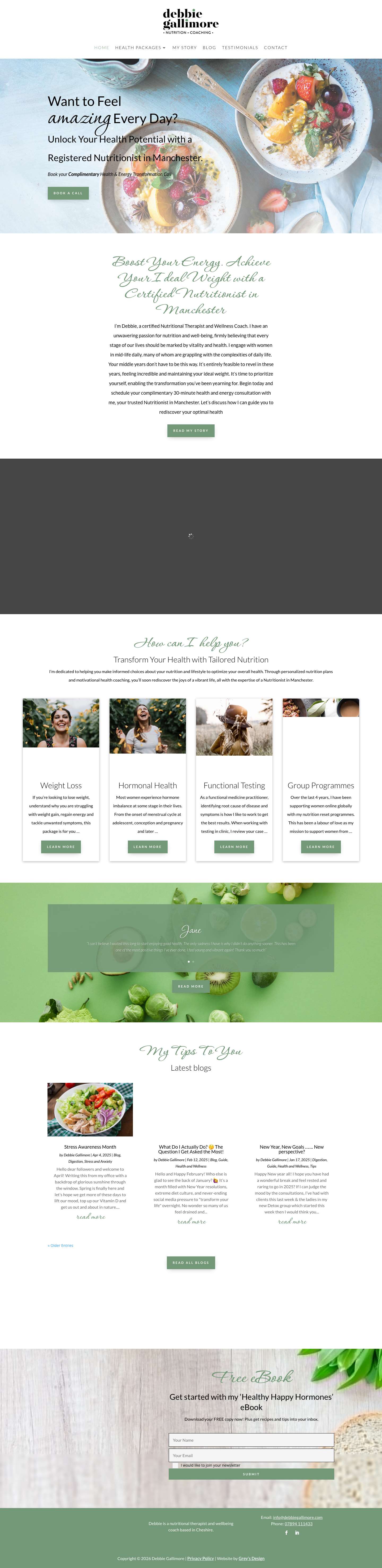 Nutritionist in Manchester - Expert Health & Wellness Support - Full Screenshot