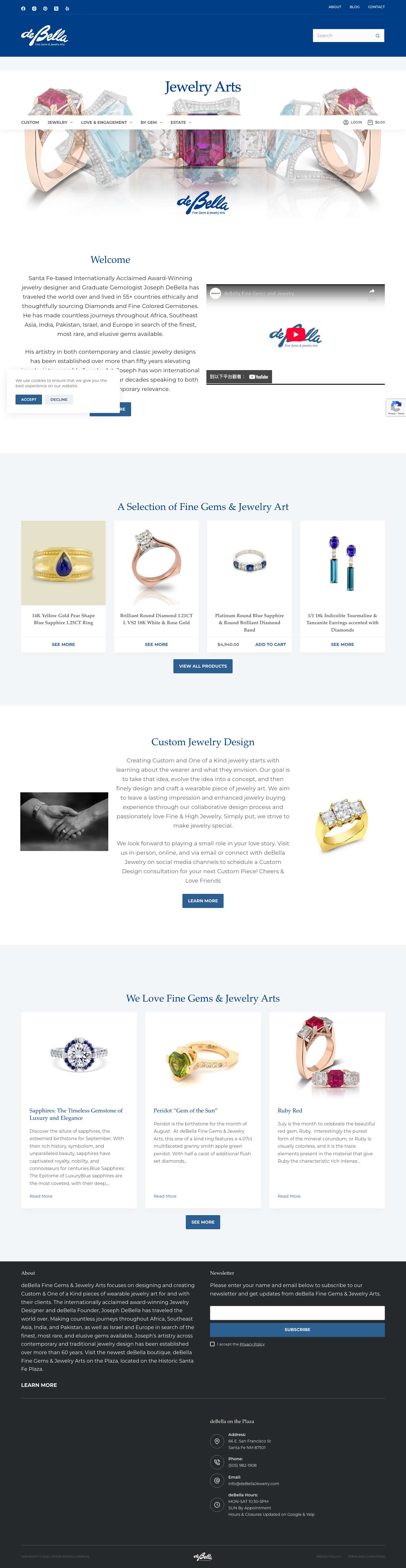 deBella - Fine Gems & Jewelry Arts - Full Screenshot