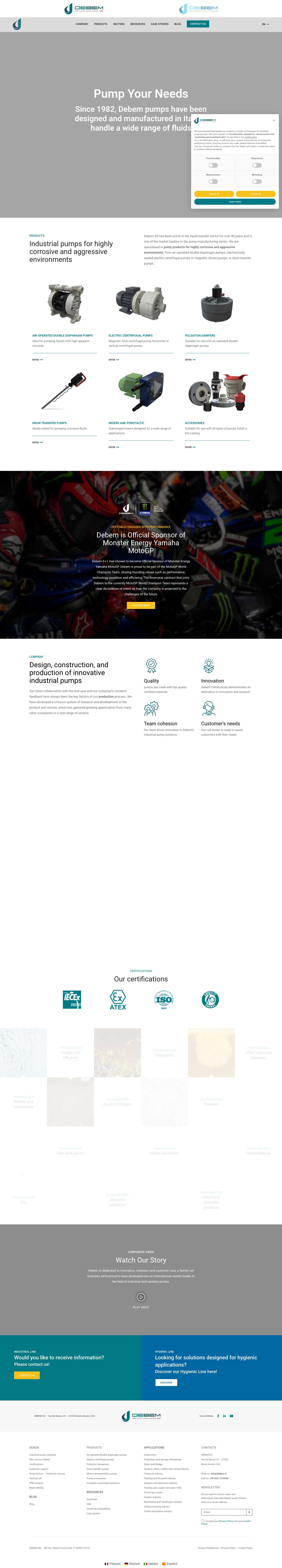 Debem - Air operated double diaphragm pumps - Debem - Full Screenshot